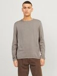 Jack & Jones Rundhalspullover JJELEO aus pflegeleichter Baumwollqualit&auml;t unifarben,