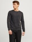 Jack & Jones Rundhalspullover JJELEO aus pflegeleichter Baumwollqualit&auml;t unifarben,