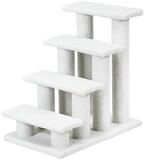 COSTWAY Kratzbaum Tiertreppe, aus Lammkaschmir, bis 25 kg, 61 x 41 x 60 cm