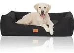 Knuffelwuff Tierbett Hundebett Lotte, Schaumstoffflocken schwarz 75 cm x 105 cm