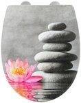 WENKO WC-Sitz Water Lily mit Relief (1-St), Thermoplast