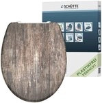 Sch&uuml;tte WC-Sitz Old Wood, Duroplast, mit Absenkautomatik und Schnellverschluss