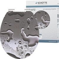 Sch&uuml;tte WC-Sitz Grey Steel, High Gloss mit MDF Holzkern, mit Absenkautomatik