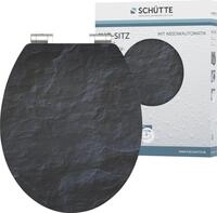 Sch&uuml;tte WC-Sitz BLACK STONE, High Gloss mit MDF Holzkern, mit Absenkautomatik