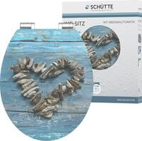 Sch&uuml;tte WC-Sitz Shell Heart, High Gloss mit MDF Holzkern, mit Absenkautomatik