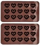 Birkmann Pralinenform CHOCOLATERIE, 2er Set, Braun, Silikon, Herz, (2-tlg),...