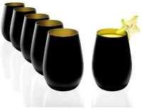 St&ouml;lzle Glas St&ouml;lzle Lausitz Elements Schwarz-Gold (6er), Glas