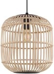 EGLO H&auml;ngeleuchte BORDESLEY Pendellampe, Vintage, Stahl und Holz, E27, H&auml;ngelampe,