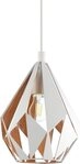 EGLO H&auml;ngeleuchte CARLTON 1 H&auml;ngelampe, E27, Vintage, Stahl, Wohnzimmerlampe,