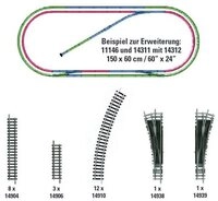 MiniTrix Gleise-Set N Gleis-Erg&auml;nzungs-Set H2 14312