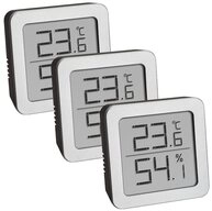 TFA Dostmann Raumthermometer Digitales Thermometer-Hygrometer 3 er Set TFA 95.2019.54