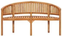 vidaXL Gartenbank, Bananenbank 151 cm Massivholz Teak