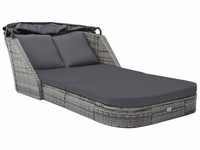 vidaXL Garden Bed With Markise in Anthracite Resin