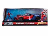 JADA Modellauto Modellauto H.R.Marvel Spiderman 2017 Ford GT mit Figur 1:24...