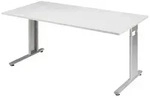 geram&ouml;bel Schreibtisch Schreibtisch Flex S-617103-LS 160x80x68-82cm lichtgrau/silber