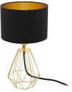 EGLO Tischleuchte CARLTON 2, Ein-/Ausschalter, ohne Leuchtmittel, Nachttischlampe,
