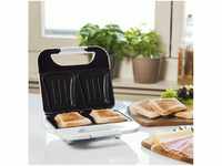 bestron Sandwichmaker, Sandwich Maker Toaster Grill elektrisch weiß antihaft...