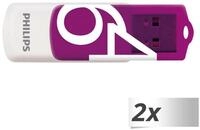 Philips USB 2.0 2-Pack 64GB Vivid Edition Magic Purple USB-Stick