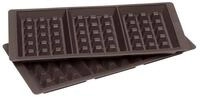 Lurch Backform f&uuml;r Waffeln 29 x 14,5 cm 3-fach 2er Set Silikon braun