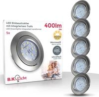 B.K.Licht LED Einbauleuchte 5er Set Einbaustrahler, Schwenkbare Deckenstrahler,