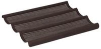 Lurch Backform f&uuml;r Baguette 36x28,5 cm 3-fach braun Silikon