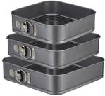 relaxdays Springform Quadratische Springform im 3er Set