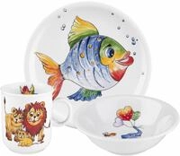 Seltmann Weiden Kindergeschirr-Set Compact Bunte Tierwelt (3-tlg), 1 Personen,