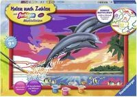 Ravensburger Malen nach Zahlen Welt der Delfine, Made in Europe
