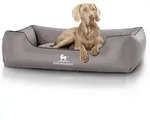 Knuffelwuff Tierbett Hundebett Milan, Schaumstoffflocken grau 85 cm x 120 cm