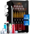 Klarstein Getr&auml;nkek&uuml;hlschrank Beersafe XXL Onyx Getr&auml;nkek&uuml;hlschrank 80 L Glast&uuml;r