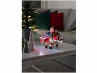 KONSTSMIDE Weihnachtsfigur (1 St), LED Szenerie Schneemann im Flugzeug, mit...