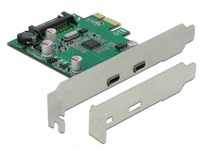 Delock 90493 - PCI Express x1 Karte zu 2 x extern USB (USB 3.2... USB-Adapter