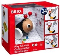BRIO&reg; Nachziehspielzeug Holz Rollspielzeug Code & Go Programmierbare Hummel...