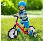 HOMCOM Laufrad Kinderrad mit St&uuml;tzr&auml;der Pedale 12 Zoll, Rot 85 x 36 x 54 cm