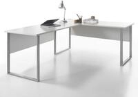 BEGA OFFICE Eckschreibtisch Office Lux, mit Kabeldurchlass, rechts/links montierbar,