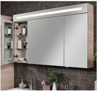 FACKELMANN Badezimmerspiegelschrank B.clever Spiegelschrank 120cm - 3 T&uuml;ren