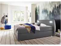 ATLANTIC home collection Boxspringbett REX LED, inklusive LED-Beleuchtung und...