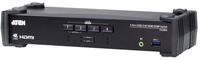 Aten CS1824 4-Port USB 3.0 HDMI KVM Switch Computer-Adapter