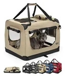 lionto Tiertransportbox stabil aus Textil, f&uuml;r Hunde und Katzen bis 15 kg, 70x52x50