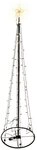 Spetebo Dekobaum LED Lichterbaum schwarz mit Stern Spitze - 106 LED (Packung, 1 St.,
