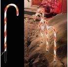 Mojawo Lichtervorhang 4er Set LED-Gartenleuchtst&auml;be Zuckerstange IP 44