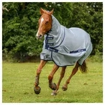 Bucas Pferde-Fliegendecke Bucas Buzz-Off Full Neck - silver/blue 170 cm