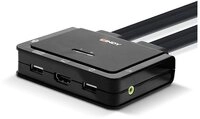 Lindy 2 Port Kabel HDMI 18G USB 2.0 & Audio - KVM Switch - schwarz...