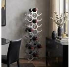 FINEBUY Weinregal FB37848 Design Alu Flammen 93 cm Regal Flaschenregal 27 Flaschen,