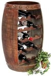 DanDiBo Weinregal Holz Stehend 0370-R Holz 80 cm Flaschenst&auml;nder Braun Fassbar
