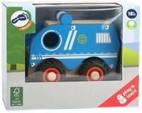 Small Foot Nachziehspielzeug 11077 Polizeifahrzeug aus Holz, ab 18 Monaten