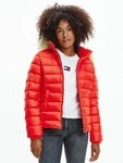Tommy Jeans Daunenjacke BASIC HOODED DOWN JACKET mit Fellimitat an der Kapuze &...