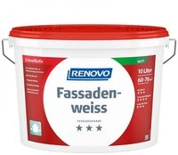 Renovo Wandfarbe Renovo Fassadenweiss matt 10 Ltr. Fassadenfarbe