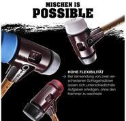 Gummihammer HALDER SIMPLEX Schonhammer &Oslash; 80 mm Superplastik / Weichmetall mit