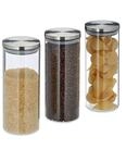 relaxdays Vorratsglas 3er Set 1,5 Lit, Glas
